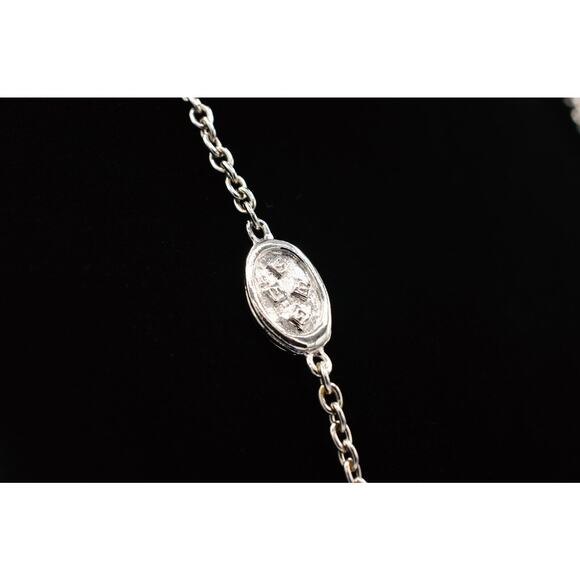 Givenchy Vintage Logo Necklace Reversible Black Bead Chain Runway Signed Bin1D - Picture 11 of 12